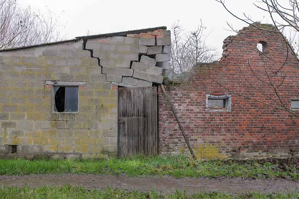 A few walls that are about to collapse