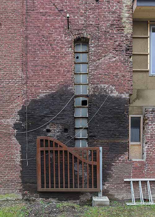 A renovation with the gate open