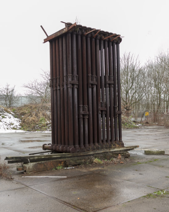 A collection of pipes, part of a heating or cooling system