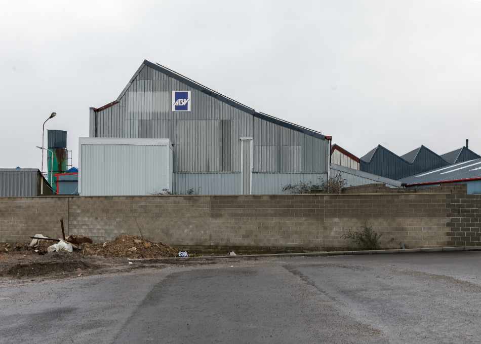 Industrial halls in gray tones