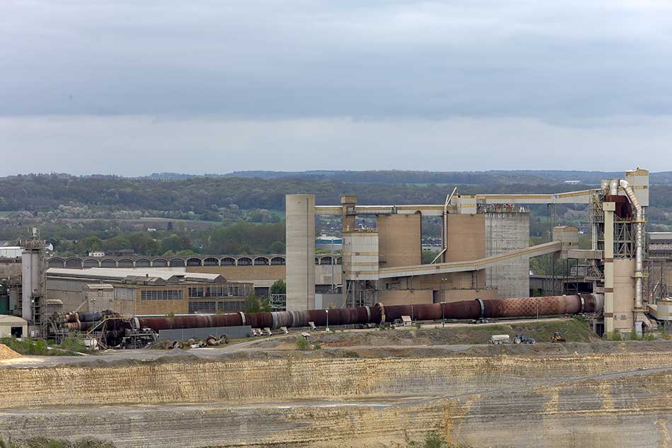 The cement kiln at a decommissioned cement factory