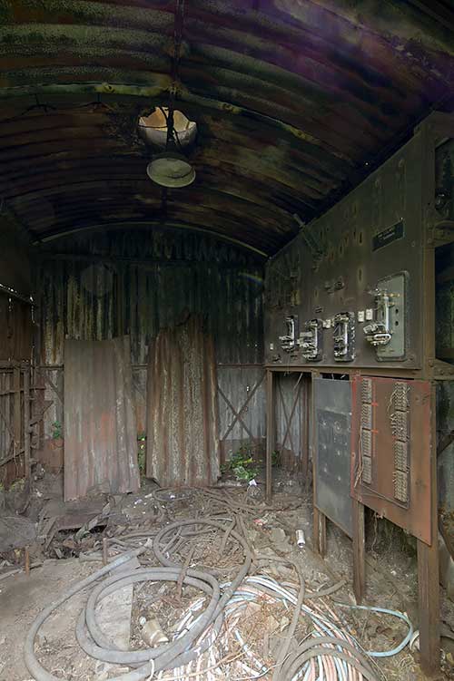 A destroyed switching station